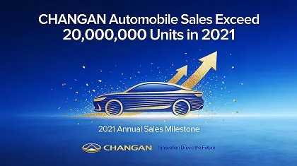 CHANGAN 20 million sales milestone graphic